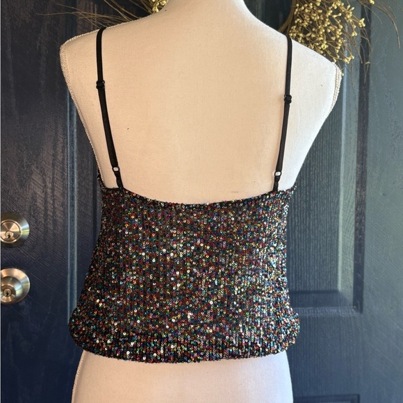 Altar'd State Black Multicolor Sequin Camisole - Picture 6 of 14
